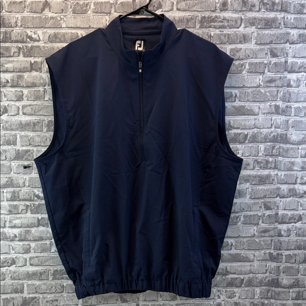 FootJoy Navy Blue Half-Zip Golf Vest